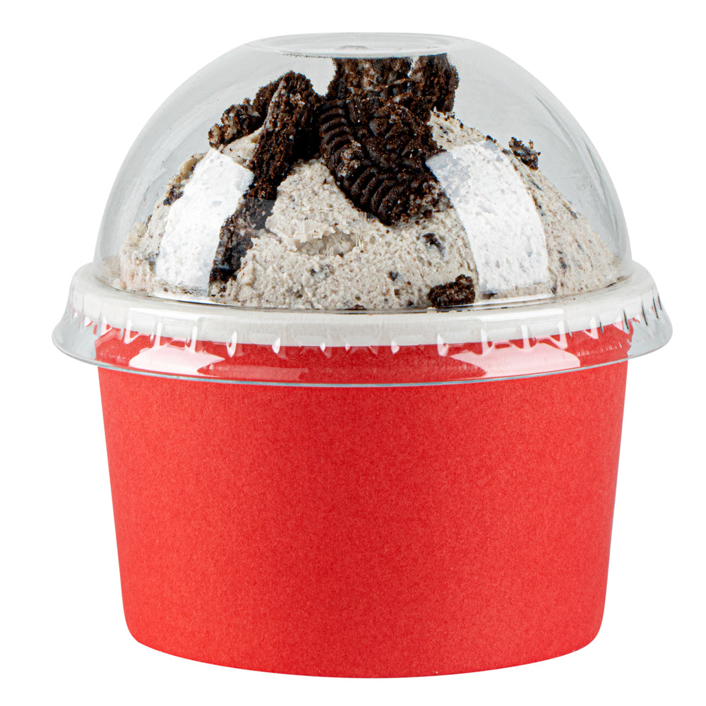 Coppetta Round Clear Plastic To Go Cup Dome Lid - Fits 3 oz - 200 count box