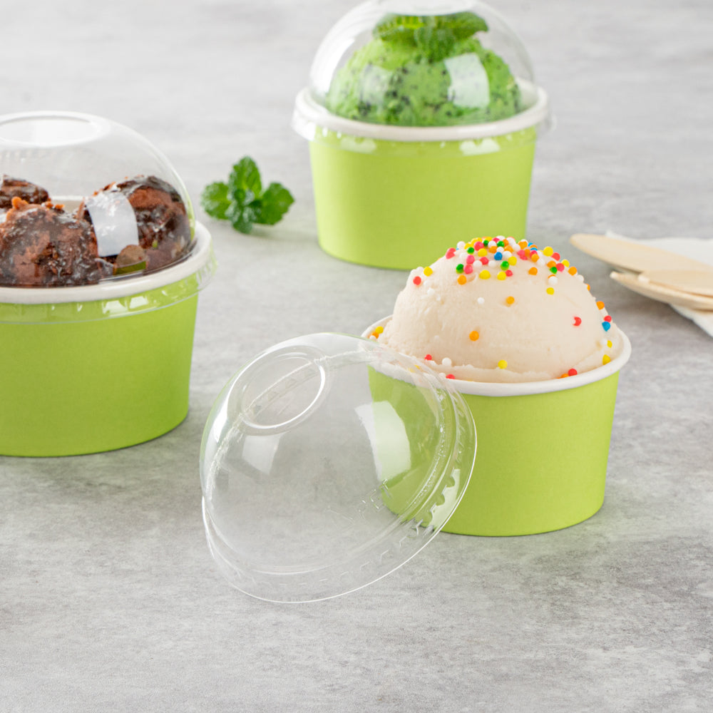 Coppetta Round Clear Plastic To Go Cup Dome Lid - Fits 3 oz - 200 count box