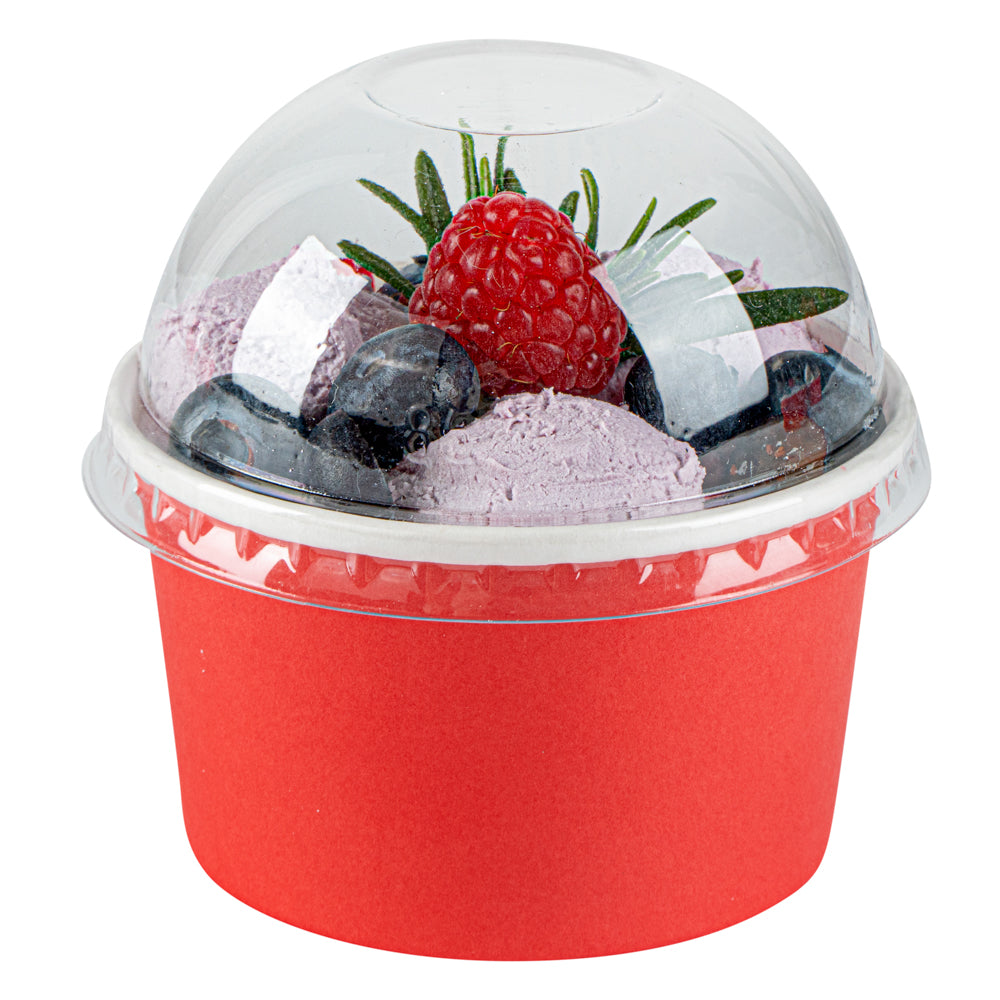 Coppetta Round Clear Plastic To Go Cup Dome Lid - Fits 5 oz - 200 count box