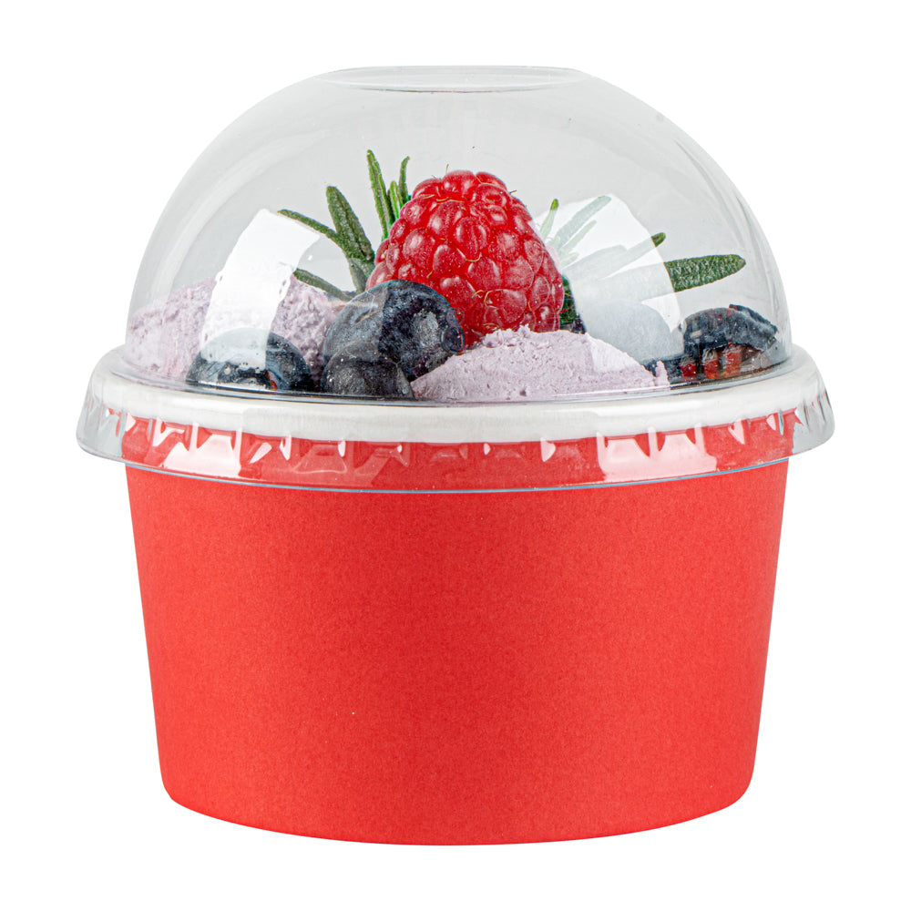 Coppetta Round Clear Plastic To Go Cup Dome Lid - Fits 5 oz - 200 count box