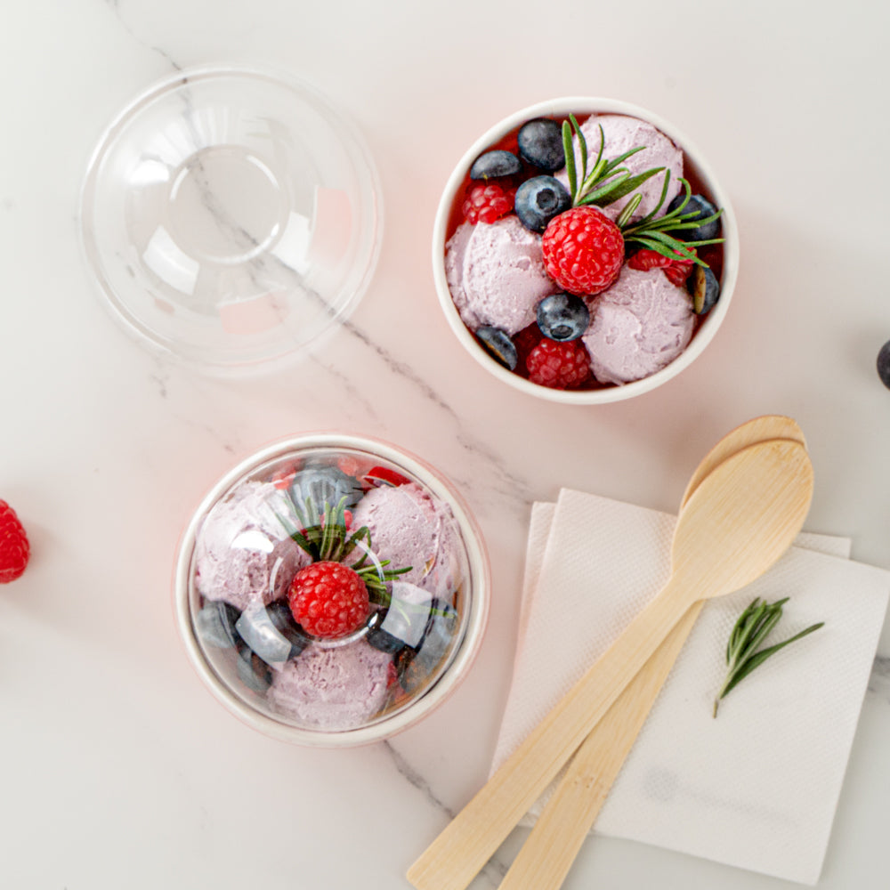 Coppetta Round Clear Plastic To Go Cup Dome Lid - Fits 5 oz - 200 count box