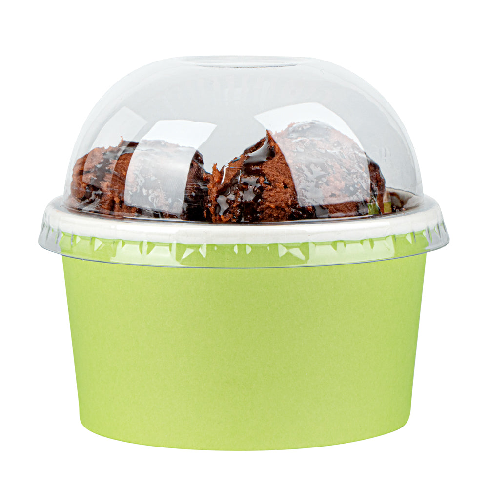 Coppetta Round Clear Plastic To Go Cup Dome Lid - Fits 8 oz - 200 count box