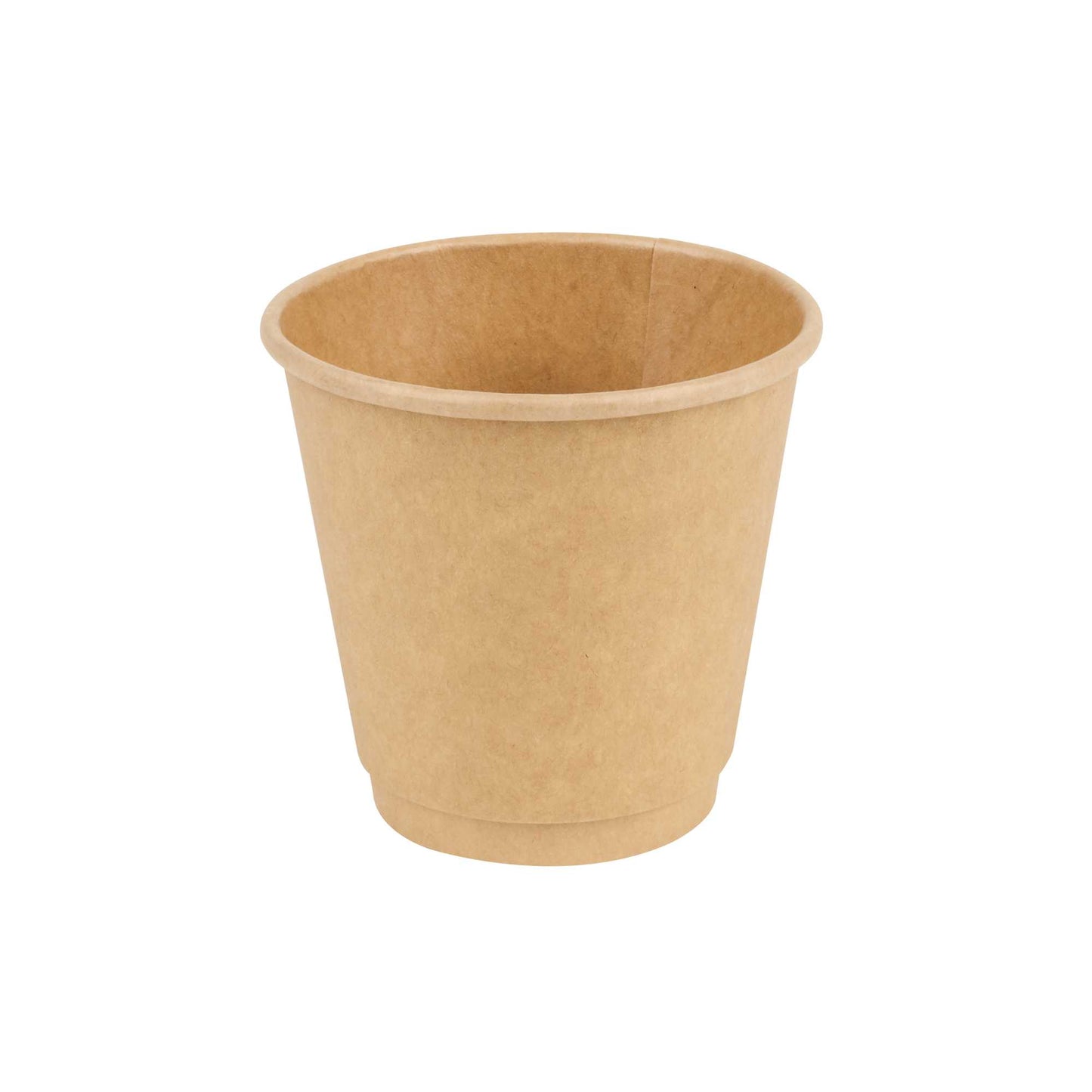 Restpresso 8 oz Kraft Paper Coffee Cup - Double Wall - 3 1/2" x 3 1/2" x 3 1/4" - 25 count box