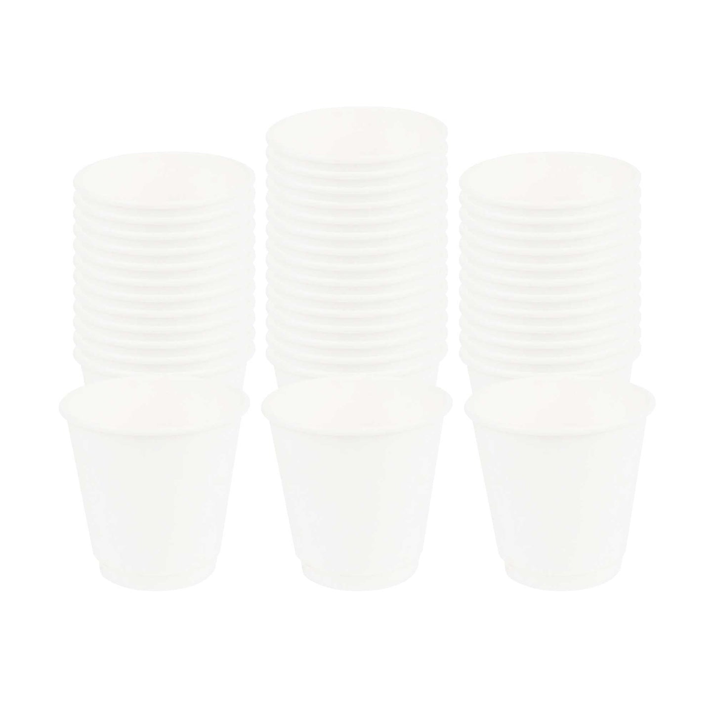 Restpresso 8 oz White Paper Coffee Cup - Double Wall - 3 1/2" x 3 1/2" x 3 1/4" - 500 count box