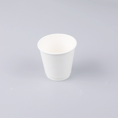 Restpresso 8 oz White Paper Coffee Cup - Double Wall - 3 1/2" x 3 1/2" x 3 1/4" - 500 count box