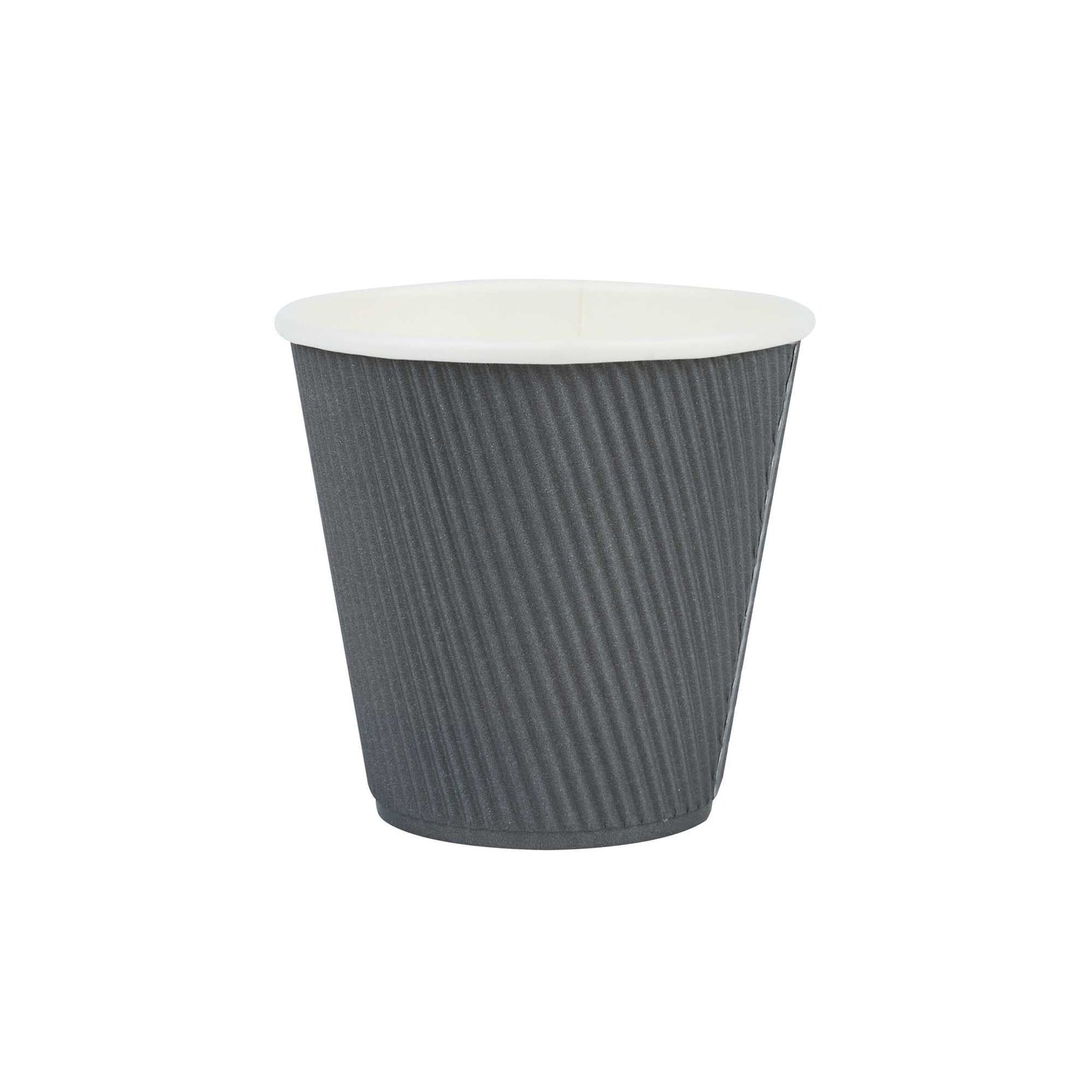 Restpresso 8 oz Gray Paper Coffee Cup - Ripple Wall - 3 1/2" x 3 1/2" x 3 1/4" - 500 count box