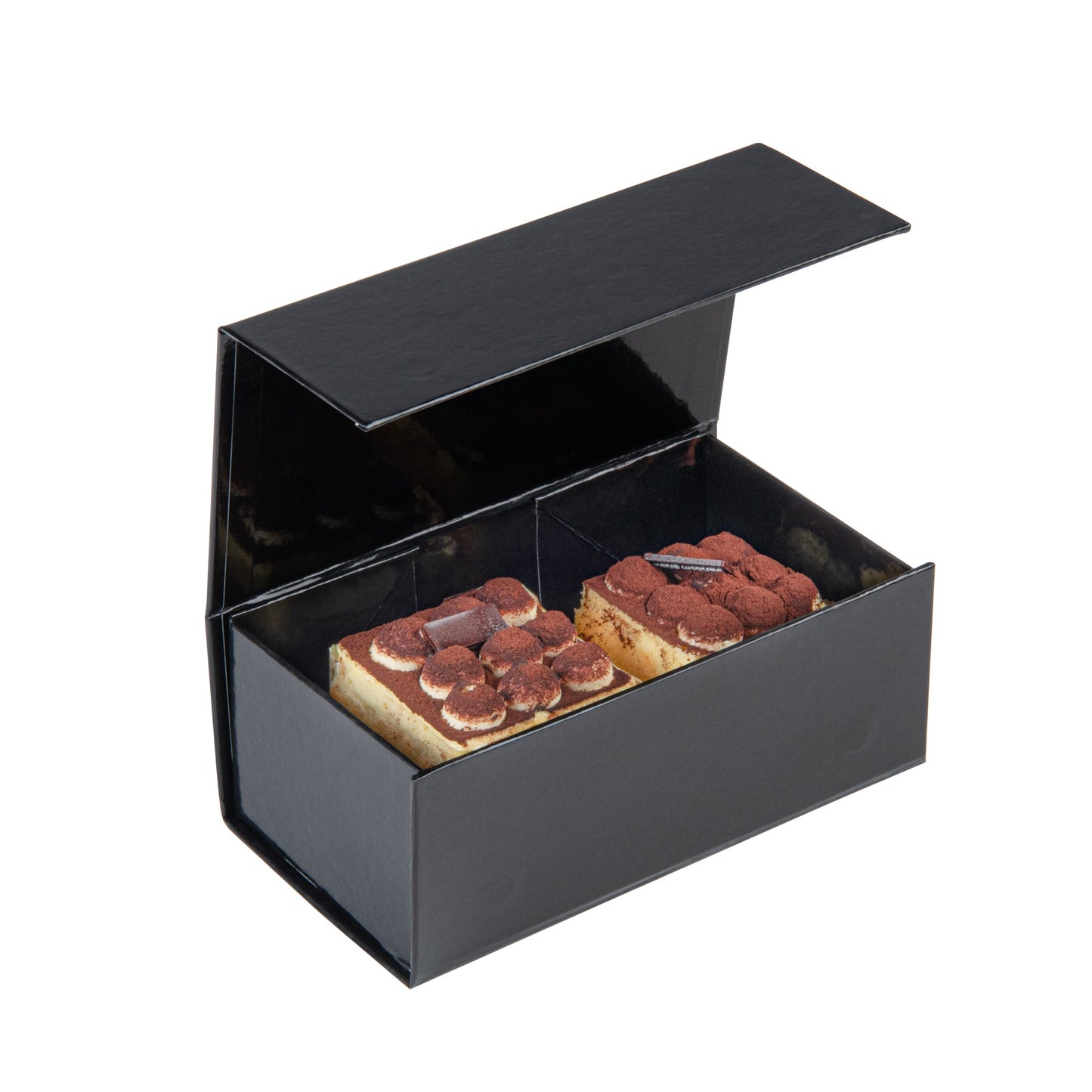 Cater Tek Rectangle Black Paper Small Tic Tac Box - Magnetic - 7" x 4" x 2 3/4" - 10 count box
