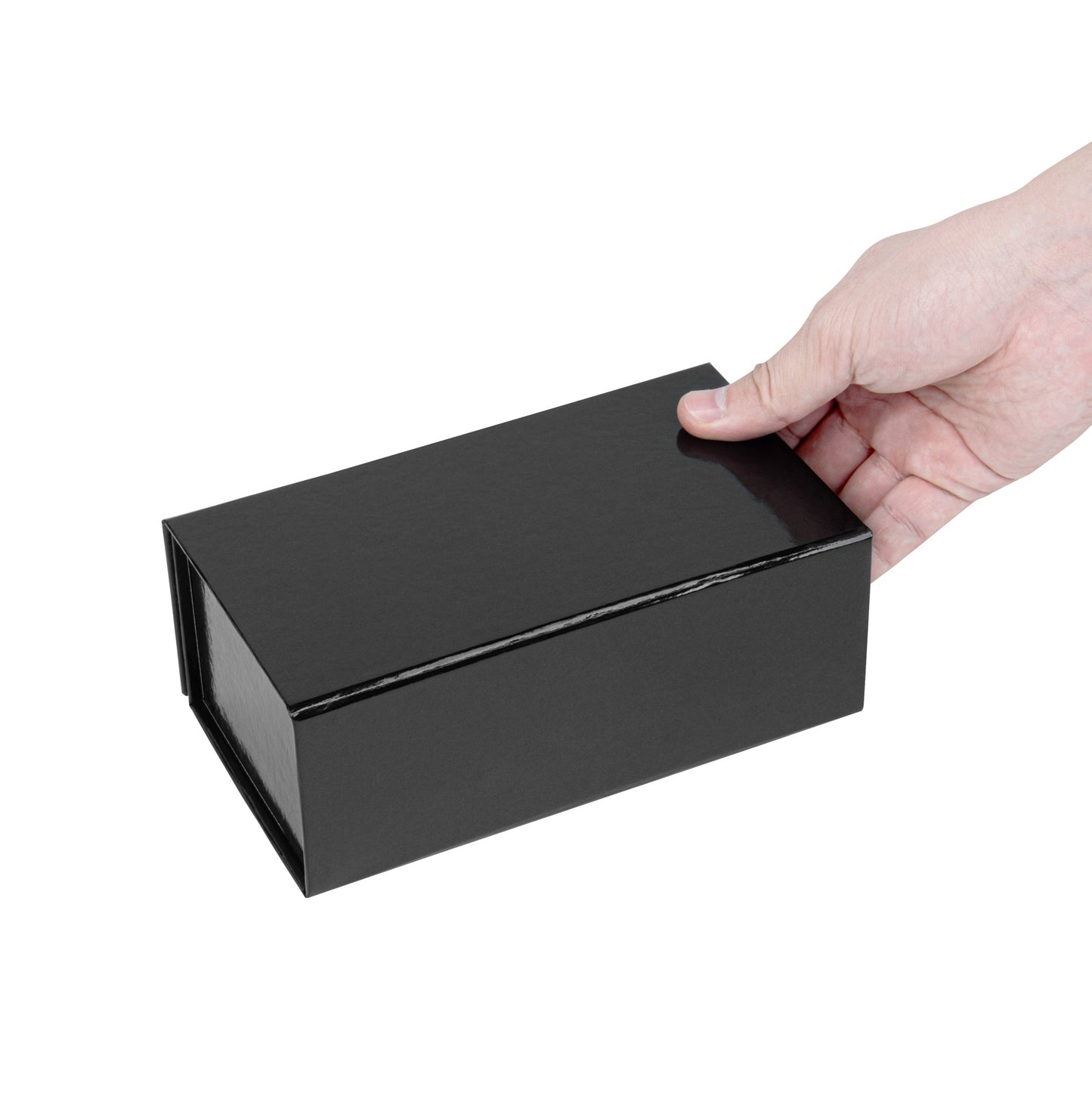 Cater Tek Rectangle Black Paper Small Tic Tac Box - Magnetic - 7" x 4" x 2 3/4" - 10 count box