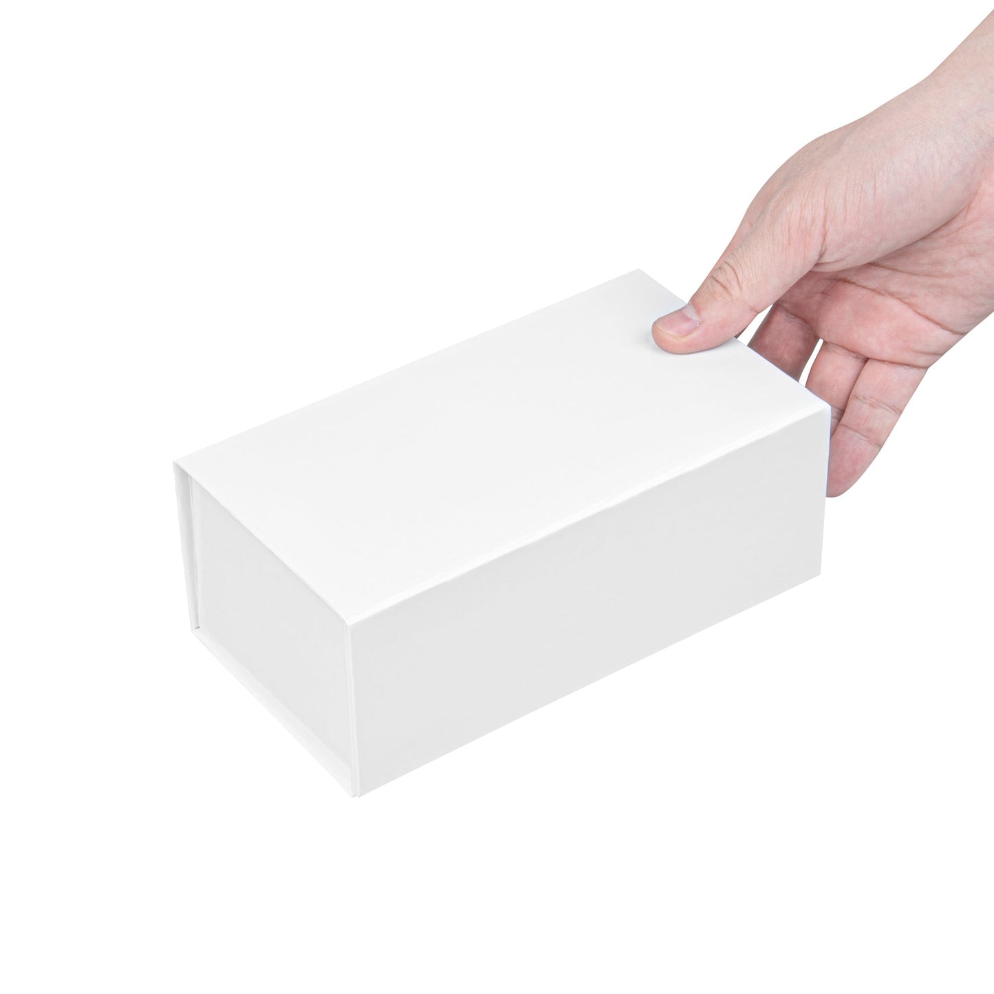 Cater Tek Rectangle White Paper Small Tic Tac Box - Magnetic - 7" x 4" x 2 3/4" - 10 count box