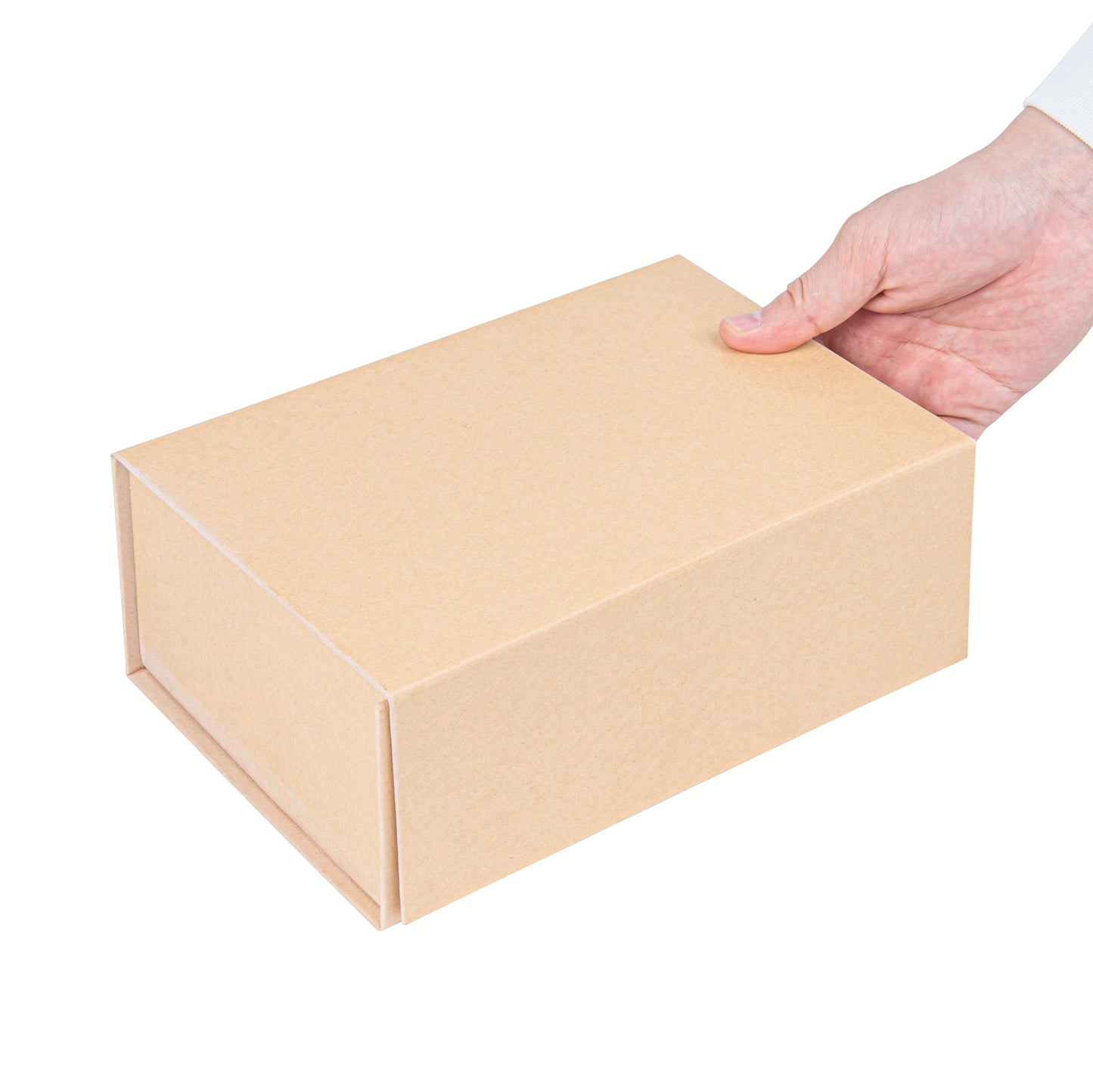 Cater Tek Rectangle Kraft Paper Medium Tic Tac Box - Magnetic - 9" x 6" x 3 1/2" - 10 count box