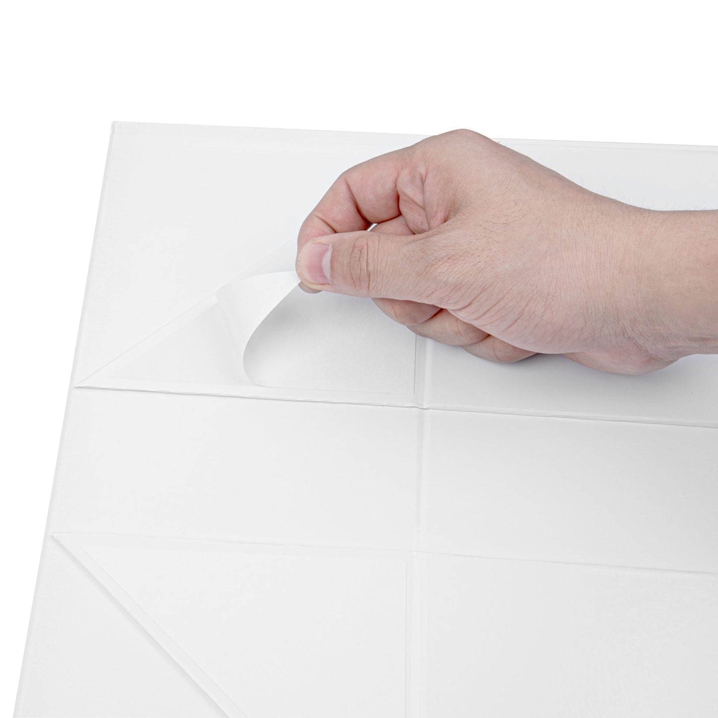 Cater Tek Rectangle White Paper Large Tic Tac Box - Magnetic - 10 1/2" x 8" x 4" - 10 count box