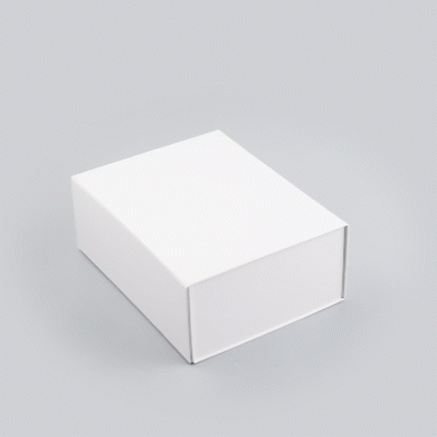 Cater Tek Rectangle White Paper Large Tic Tac Box - Magnetic - 10 1/2" x 8" x 4" - 10 count box