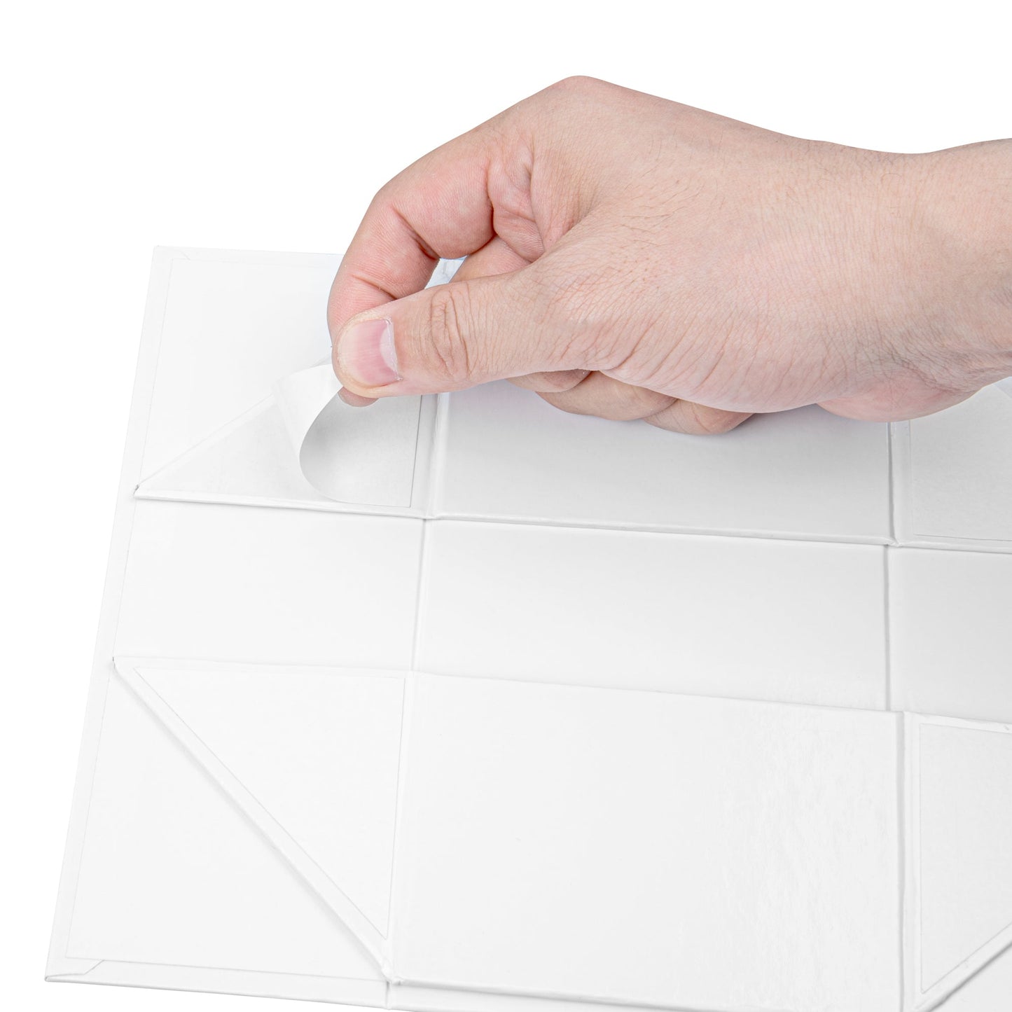 Cater Tek Rectangle White Paper Extra Large Tic Tac Box - Magnetic - 12" x 10" x 5" - 10 count box