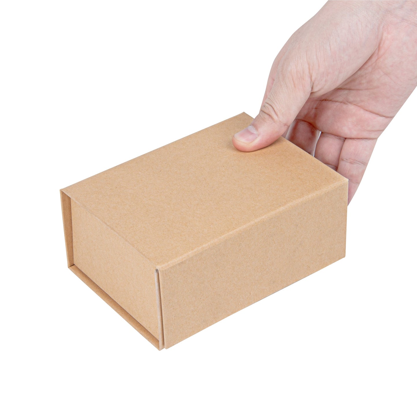 Cater Tek Rectangle Kraft Paper Extra Small Tic Tac Box - Magnetic - 5" x 4" x 2 1/2" - 10 count box