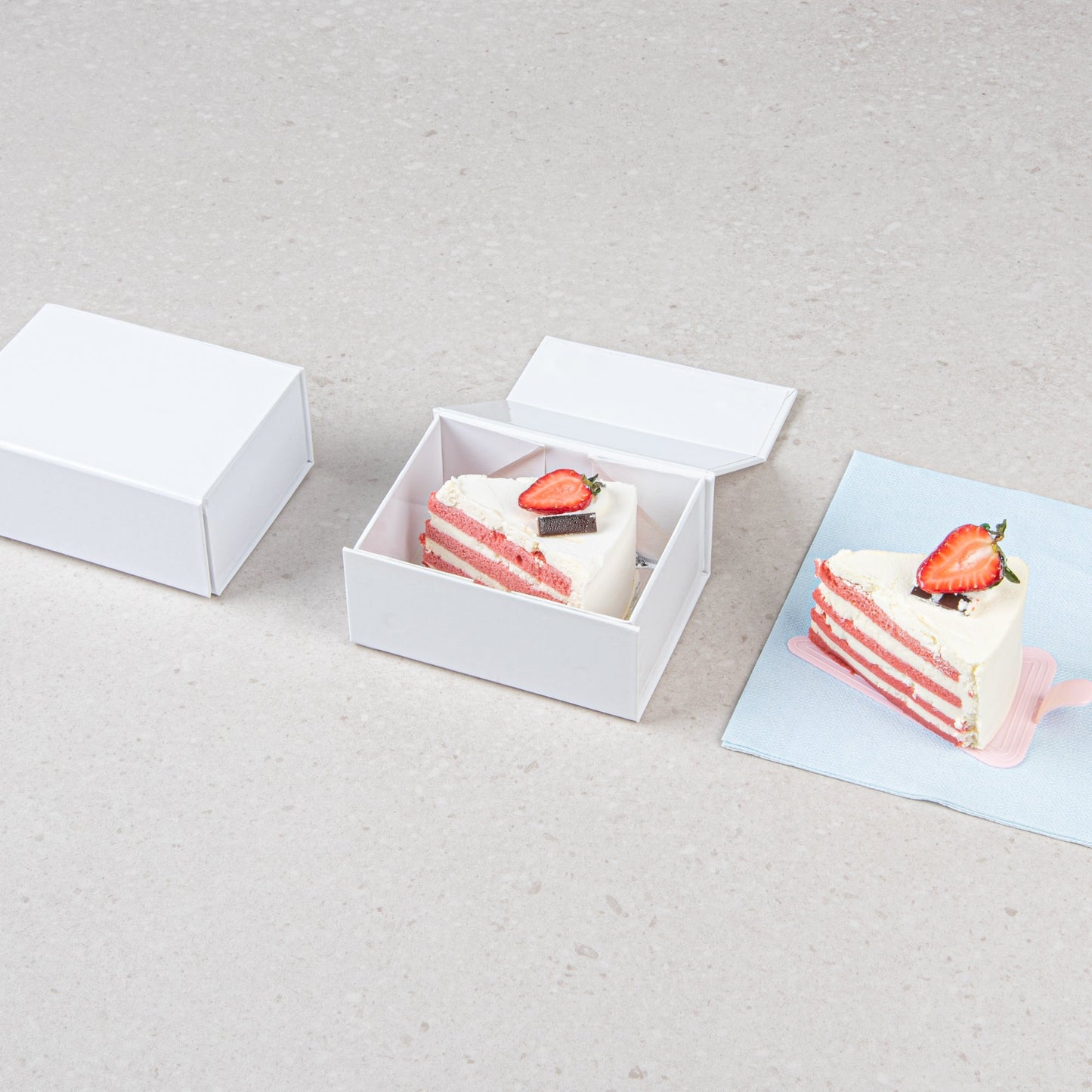 Cater Tek Rectangle White Paper Extra Small Tic Tac Box - Magnetic - 5" x 4" x 2 1/2" - 10 count box