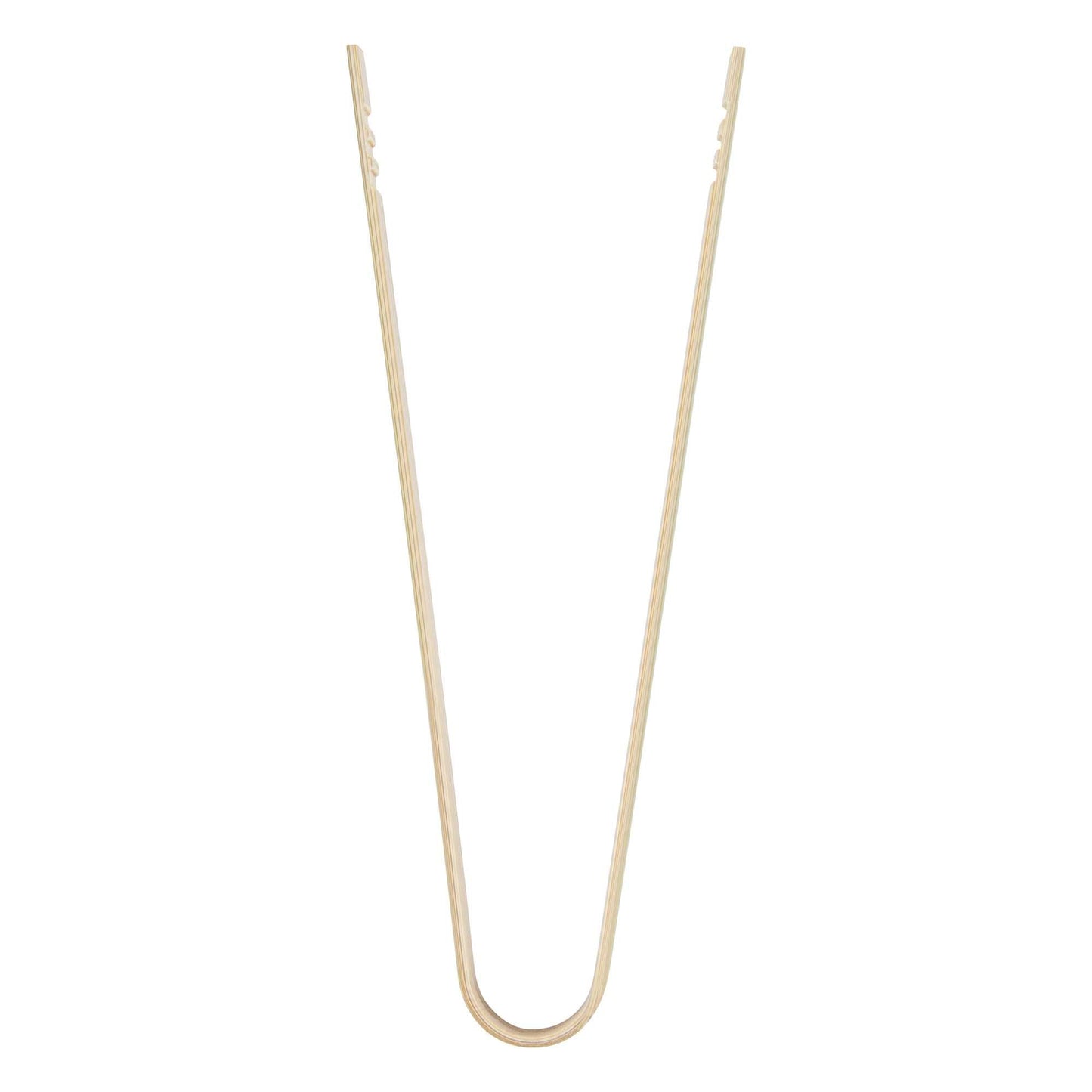 Bambuddha Natural Bamboo Large Tongs - 6" x 1" - 100 count box