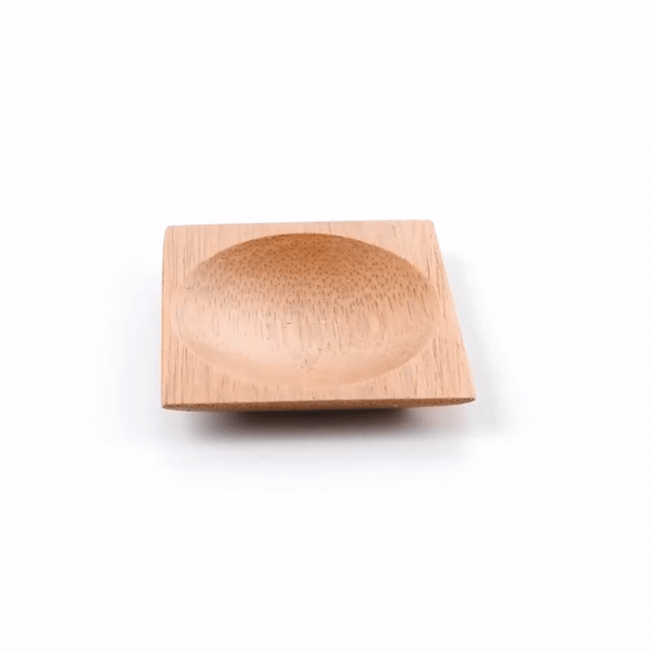 Bambuddha Rectangle Natural Bamboo Dish - 3" x 2 1/4" x 1/2" - 100 count box
