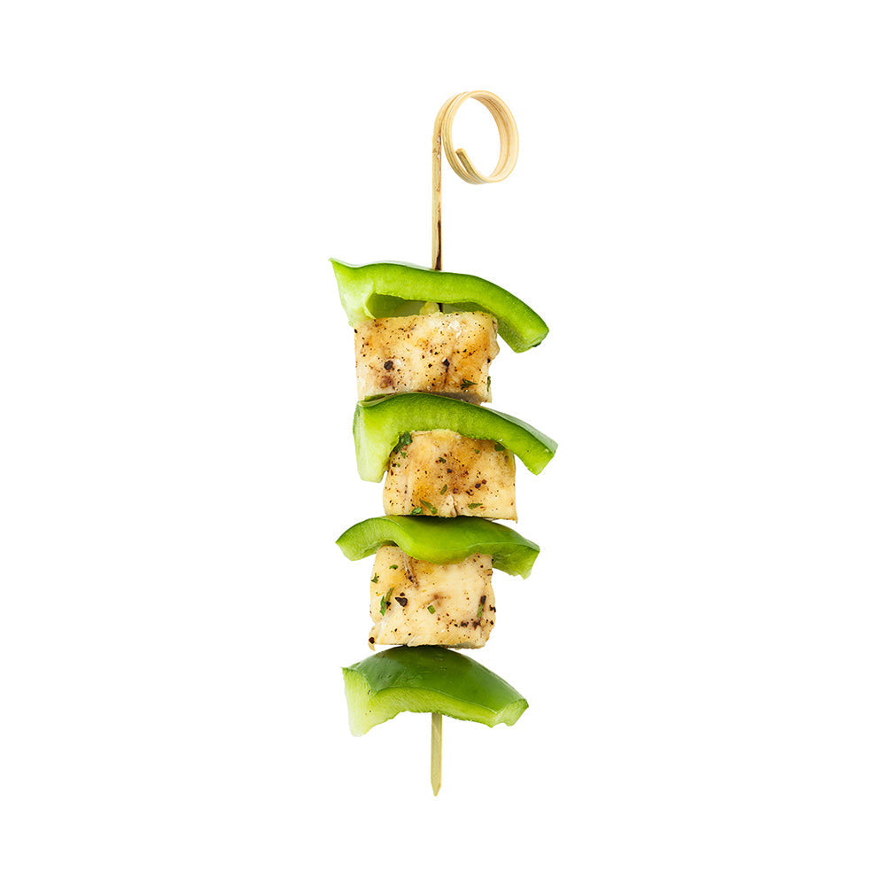 Pixy Natural Bamboo Loop Skewer - 6" x 1/2" x 1/2" - 1000 count box