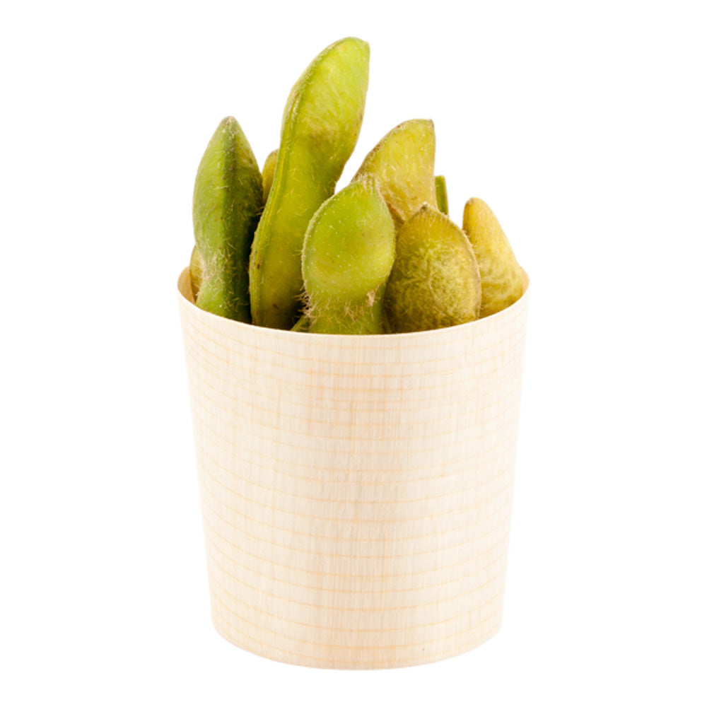 Taipei 1 oz Round Natural Shaved Pinewood Mini Cup - 1 1/2" x 1 1/2" x 1 1/2" - 200 count box