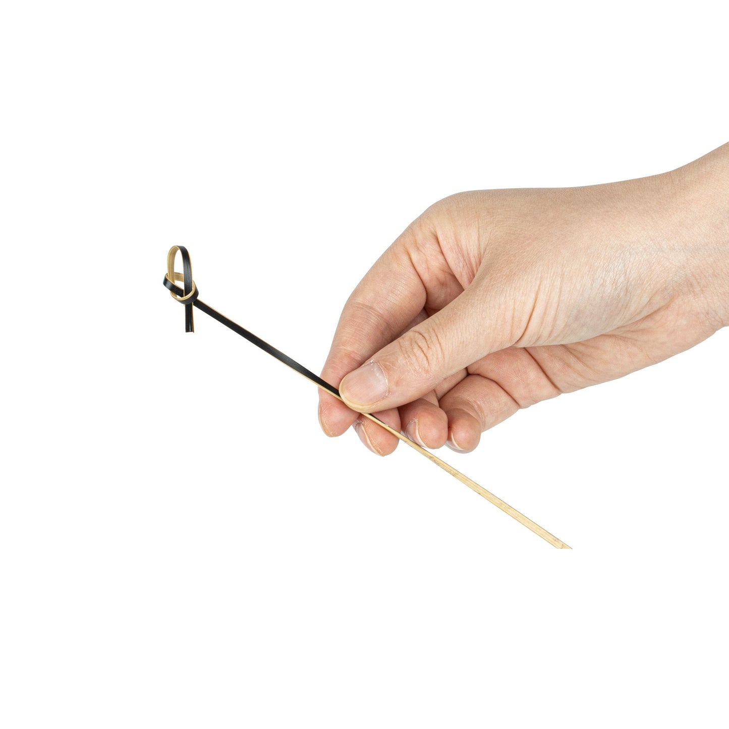 Pixy Black Bamboo Twisted Knot Skewer - 6" x 1/2" - 1000 count box