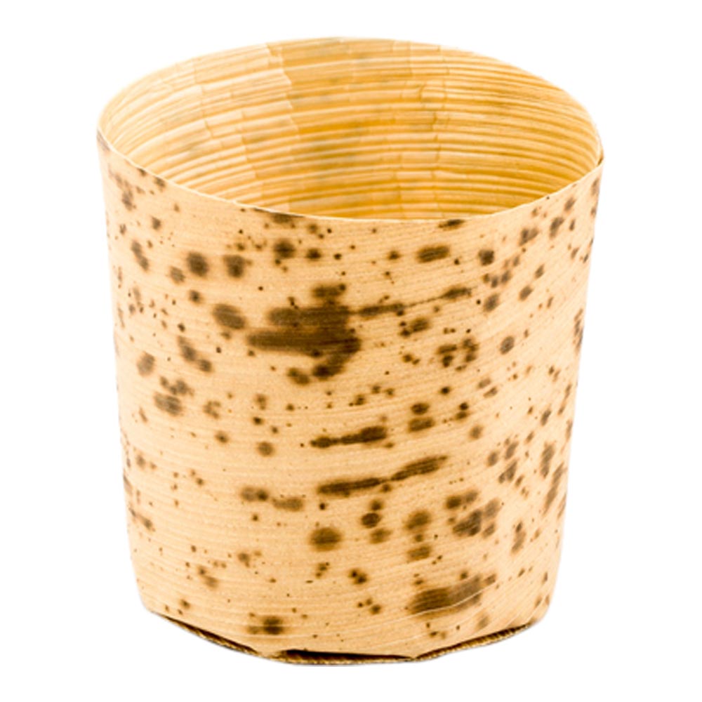 Bambuddha 2 oz Round Natural Bamboo Mini Cup - 1 1/2" x 1 1/2" x 1 1/2" - 200 count box