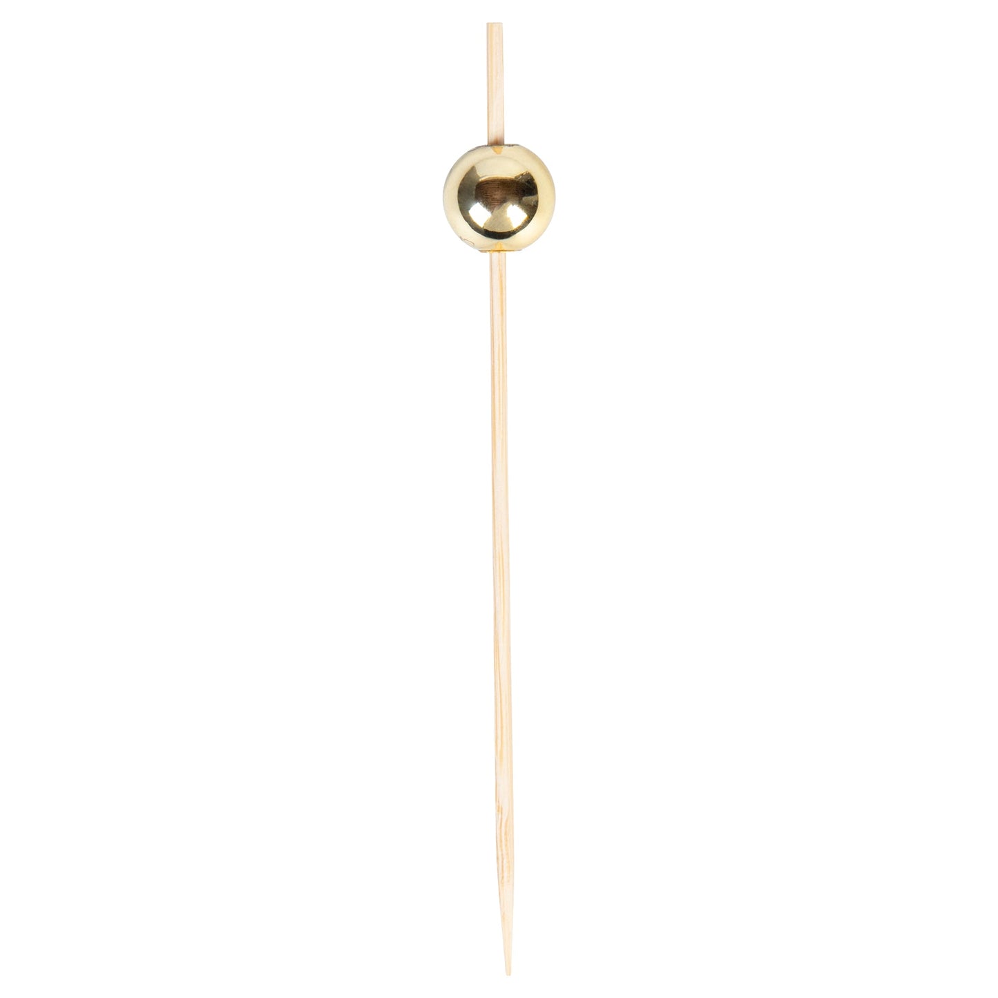 Pixy Gold Bamboo Sphere Pick - 4" - 1000 count box