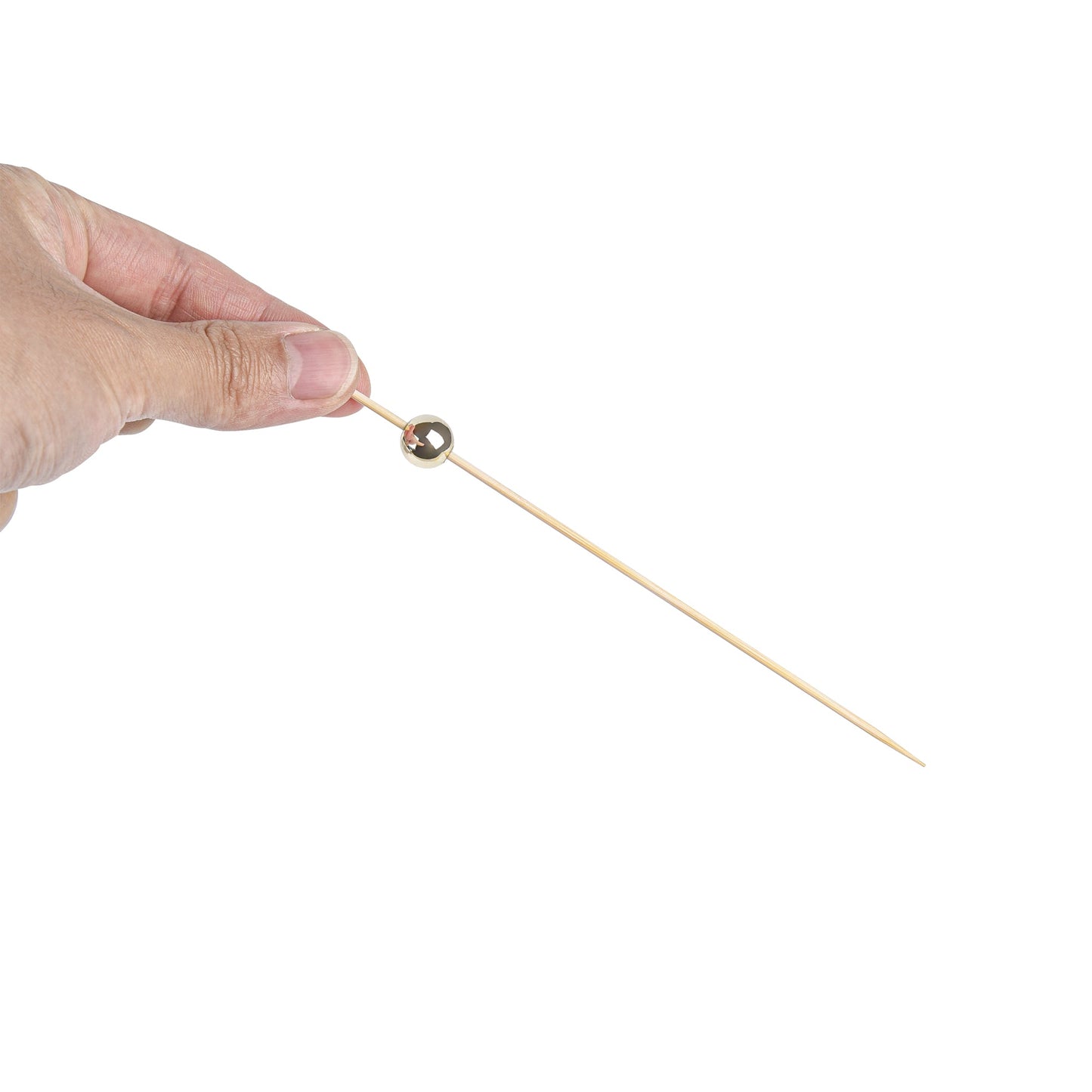 Pixy Gold Bamboo Sphere Skewer - 6" - 1000 count box