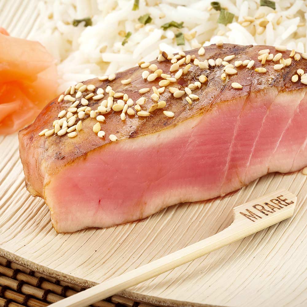 RW Smart Natural Bamboo Paddle Pick / Food Marker - Medium Rare - 4" - 1000 count box