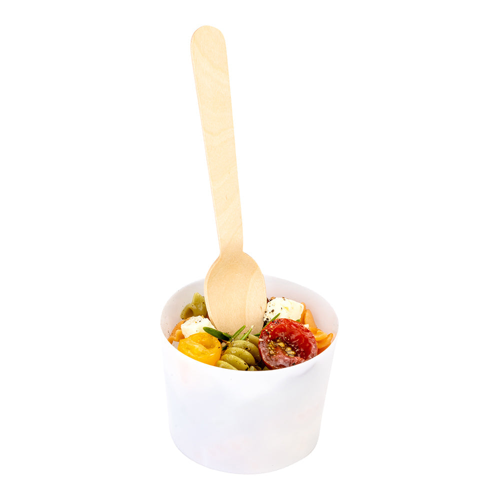Taipei Natural Wood Spoon - 5 1/2" x 1 1/4" x 1/2" - 500 count box