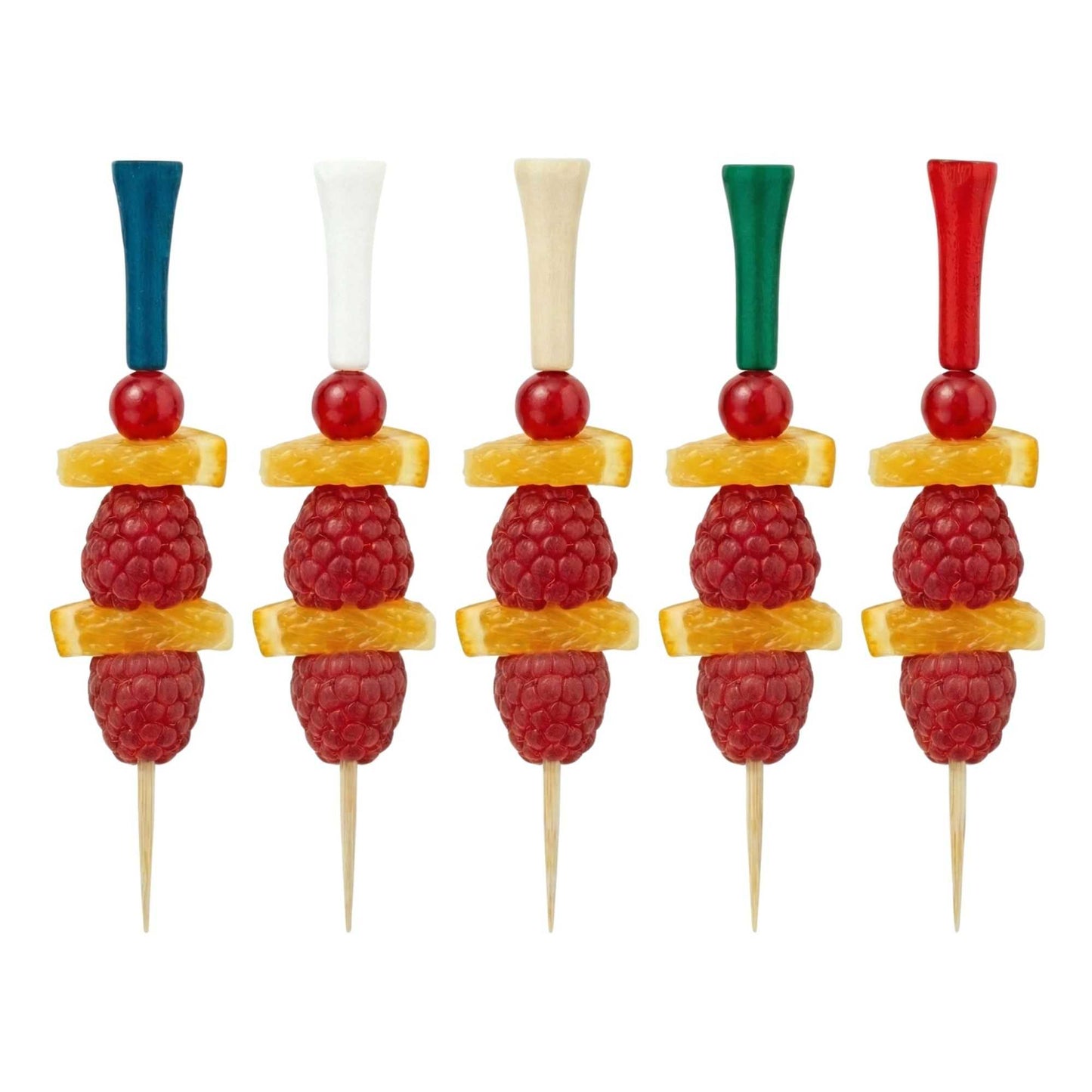 Pixy Assorted Bamboo Golf Tee Pick - 4" - 1000 count box