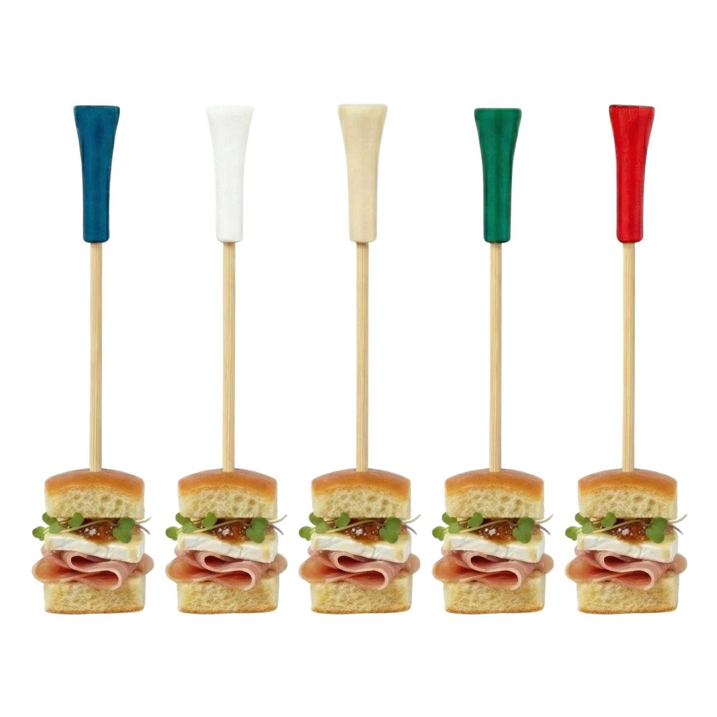 Pixy Assorted Bamboo Golf Tee Pick - 4" - 1000 count box