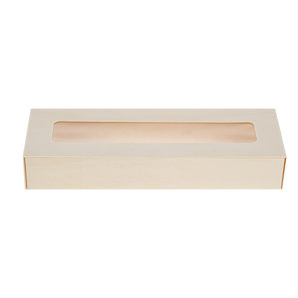 Taipei 9 oz Rectangle Poplar Container - with Window Flap Lid - 100 count box