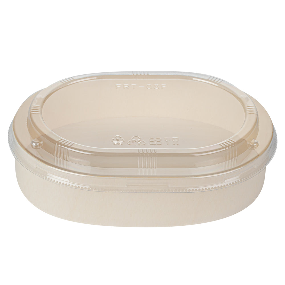 Taipei Clear Plastic Lid - Fits Oval Poplar Container - 100 count box