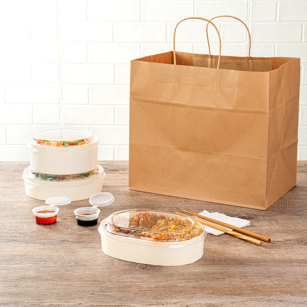 Taipei Clear Plastic Lid - Fits Oval Poplar Container - 100 count box