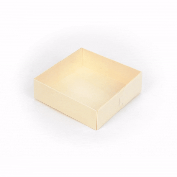 Taipei 17 oz Square Poplar Straight Container - 4 3/4" x 5" x 1 1/2" - 100 count box