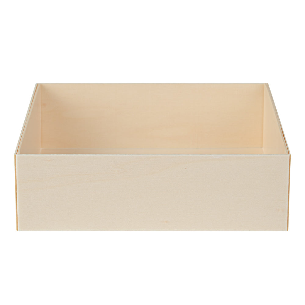 Taipei 17 oz Square Poplar Straight Container - 4 3/4" x 5" x 1 1/2" - 100 count box