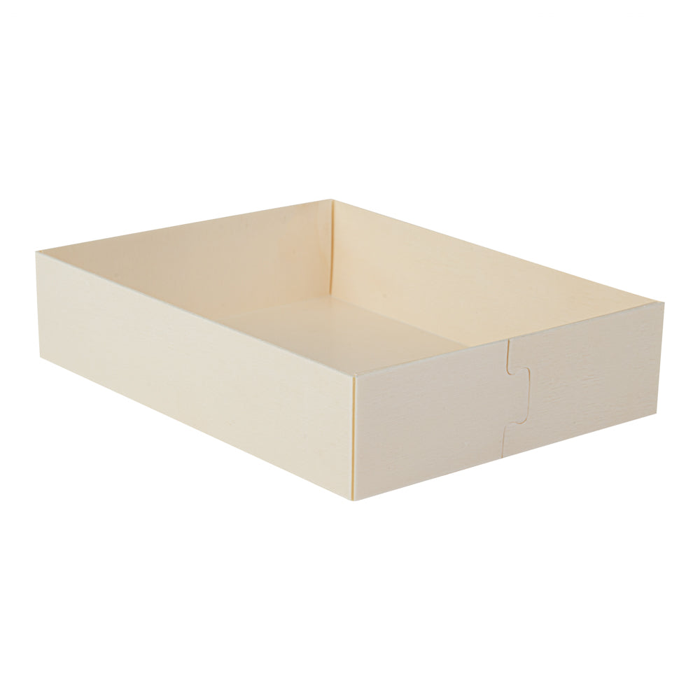 Taipei 23 oz Rectangle Poplar Short Straight Container - 6 1/4" x 4 3/4" x 1 1/2" - 100 count box