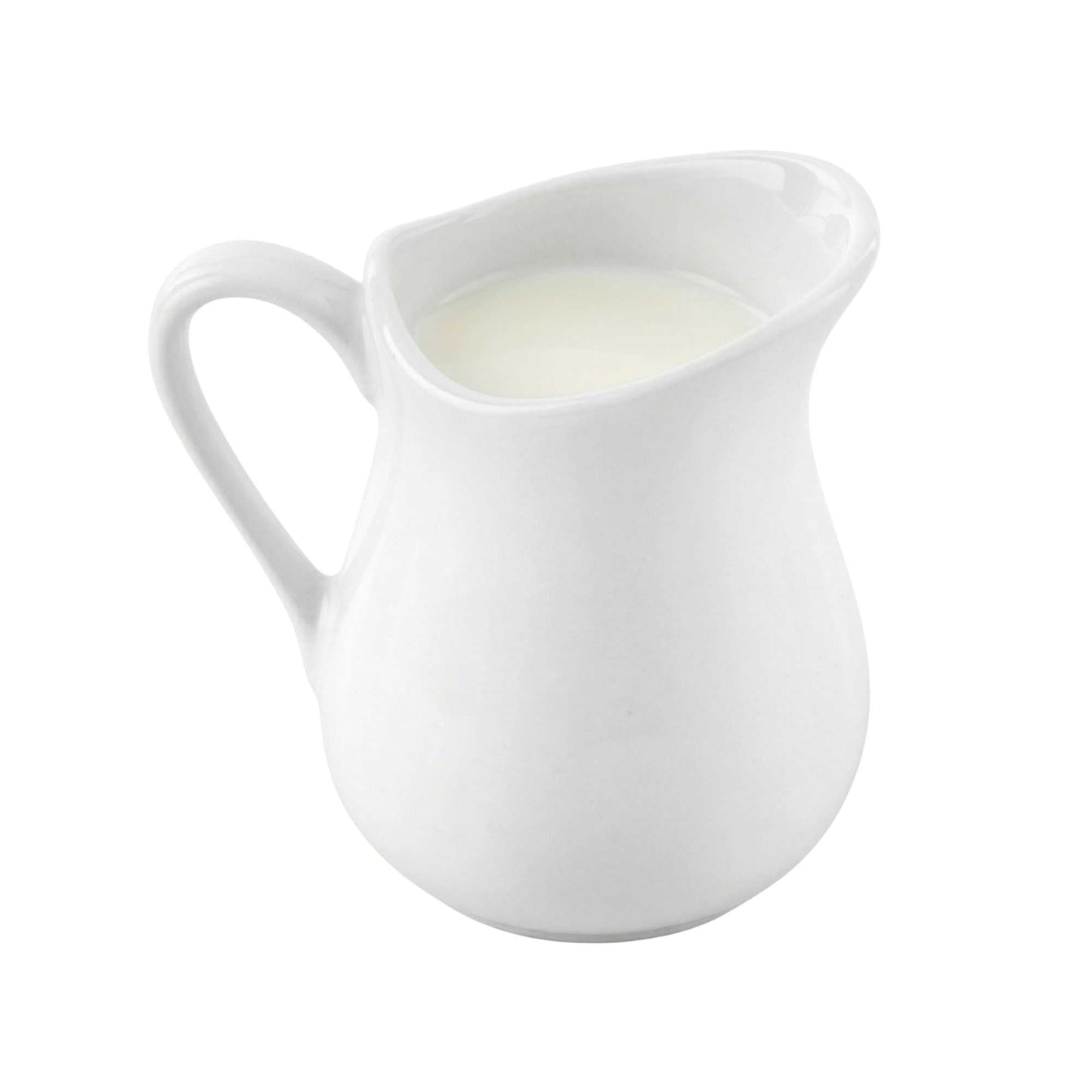 Chef 101 4 oz Round White Porcelain Classic Cream Cup - 3" x 2 1/2" x 3 1/4" - 1 count box