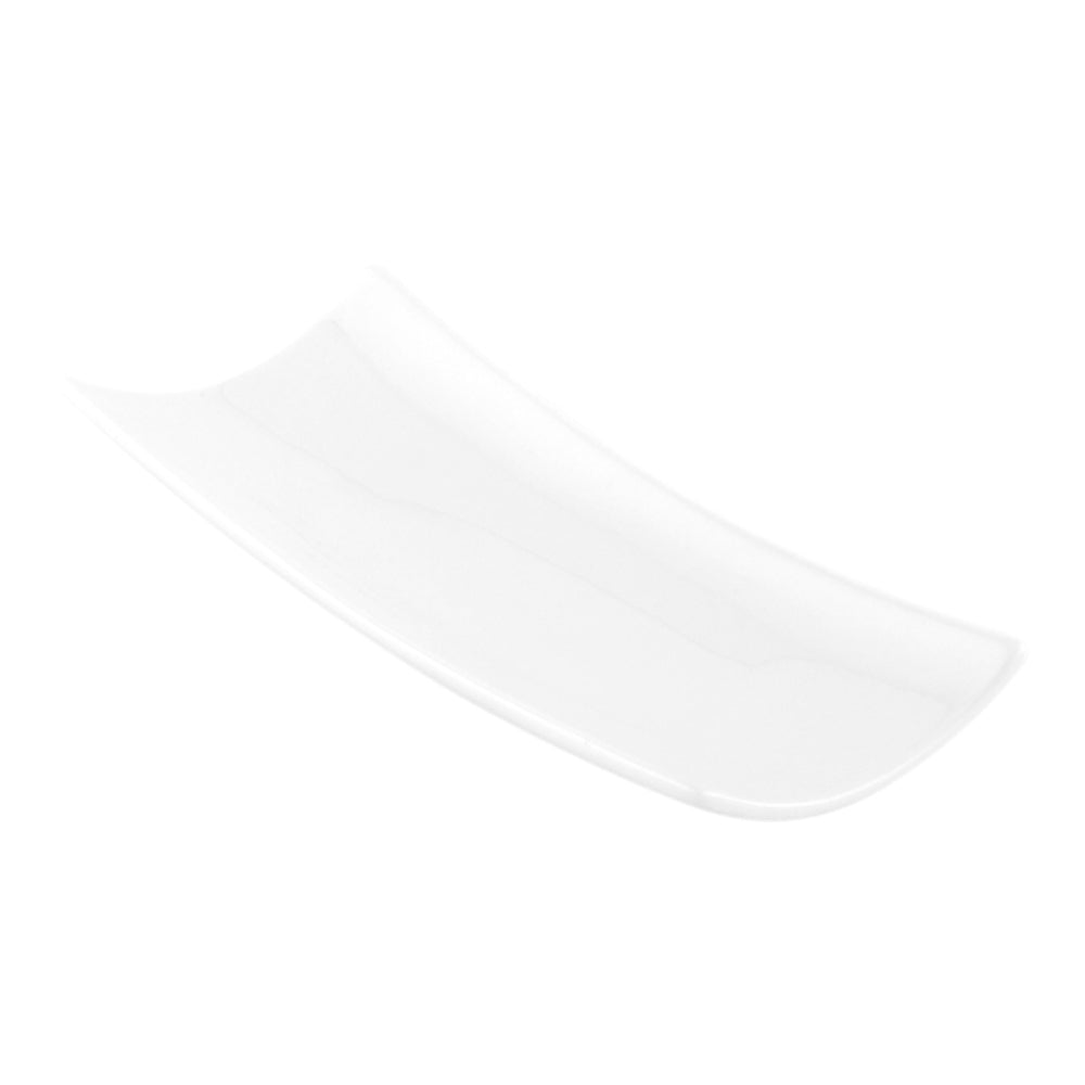 Chef 101 Rectangle White Porcelain Shinto Plate - 6" x 2 1/2" x 1" - 10 count box