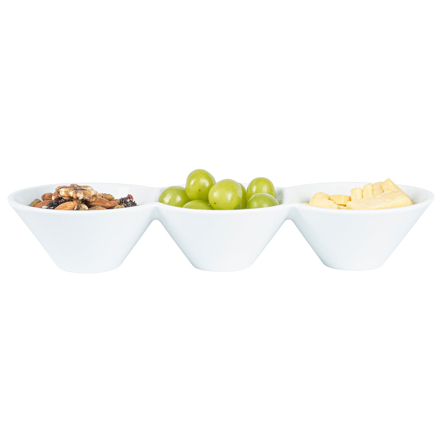 Chef 101 18 oz Round White Porcelain Modern Bowl Set - 13 1/2" x 5" x 2 1/4" - 1 count box