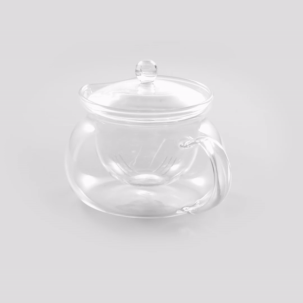 Forma Professional 17 oz Round Glass Teapot - Double Wall - 5 1/4" x 5 1/4" x 5" - 1 count box