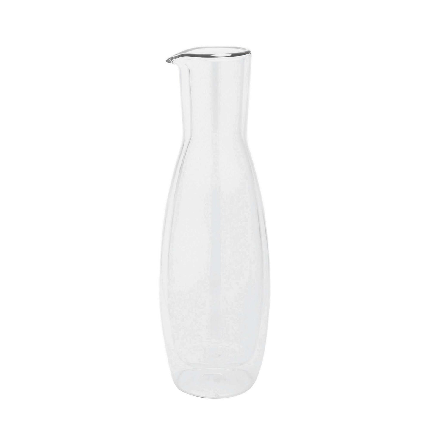 Forma Professional 30 oz Round Glass Wine and Water Carafe - Double Wall - 4" x 4" x 11 1/2" - 1 count box