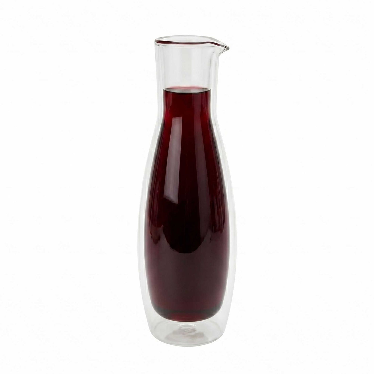 Forma Professional 30 oz Round Glass Wine and Water Carafe - Double Wall - 4" x 4" x 11 1/2" - 1 count box