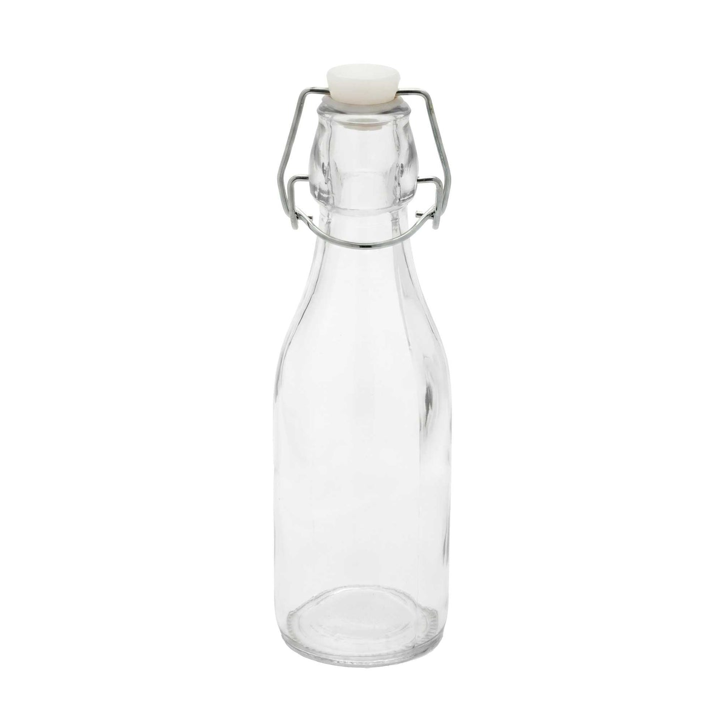 Vetri 9 oz Round Glass Nostalgic Bottle - Swing Top - 2 1/4" x 2 1/4" x 7 3/4" - 10 count box