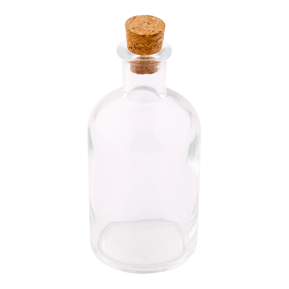Vetri 3 oz Round Glass Nostalgic Serum Bottle - 2" x 2" x 4 1/4" - 10 count box