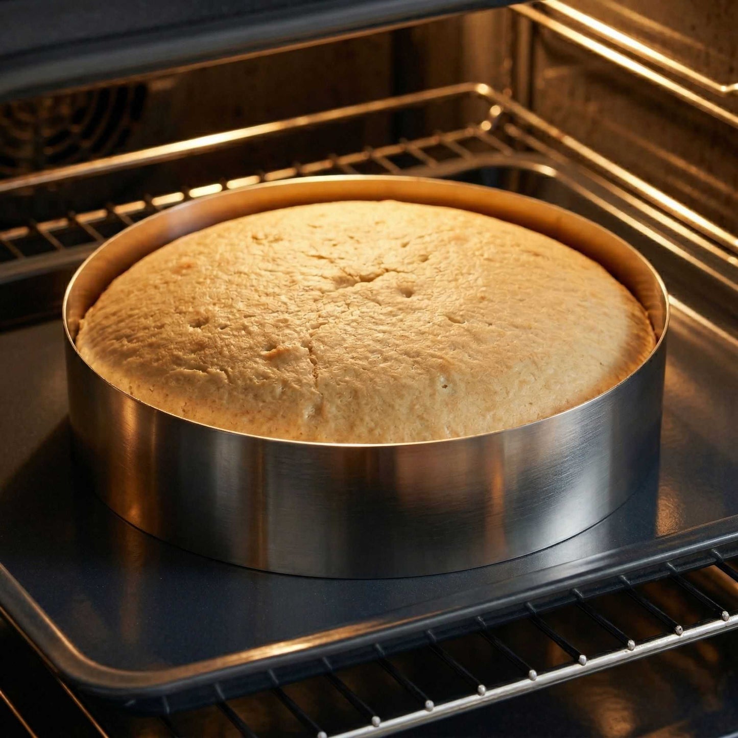 Pastry Tek Round Silver Stainless Steel Pastry Ring Mold - 12" x 12" x 2 1/2" - 1 count box