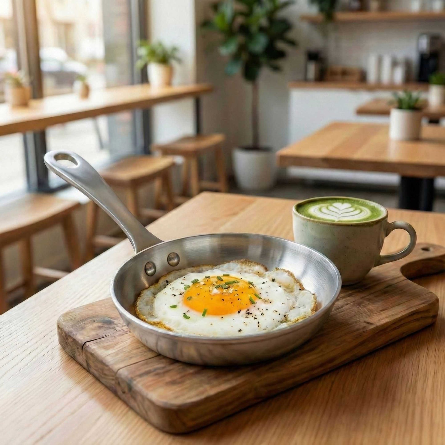 Met Lux Round Silver Stainless Steel Mini Frying Pan - 4" x 4" x 3/4" - 1 count box