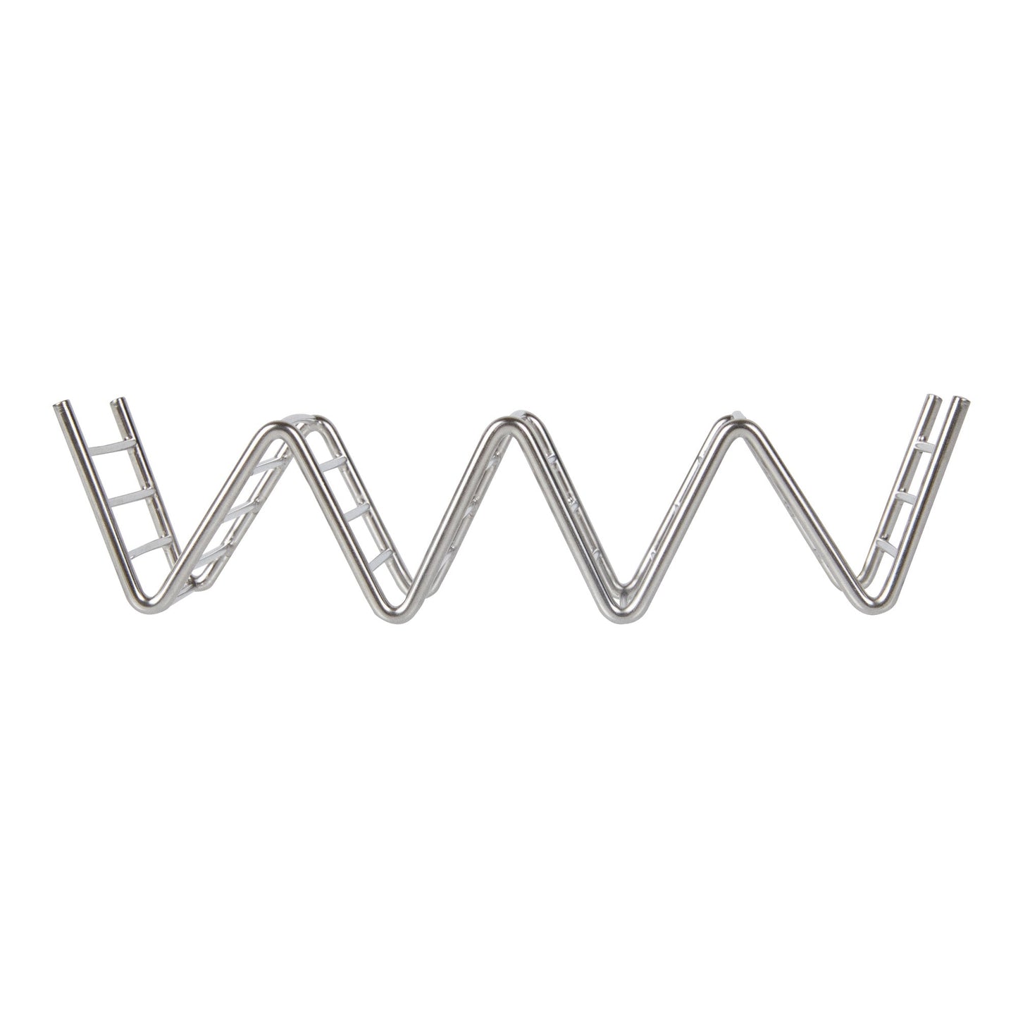 Met Lux Rectangle Silver Stainless Steel Quattro Taco Rack Stand - 4 Tacos - 7" x 2 1/2" x 1 1/2" - 1 count box