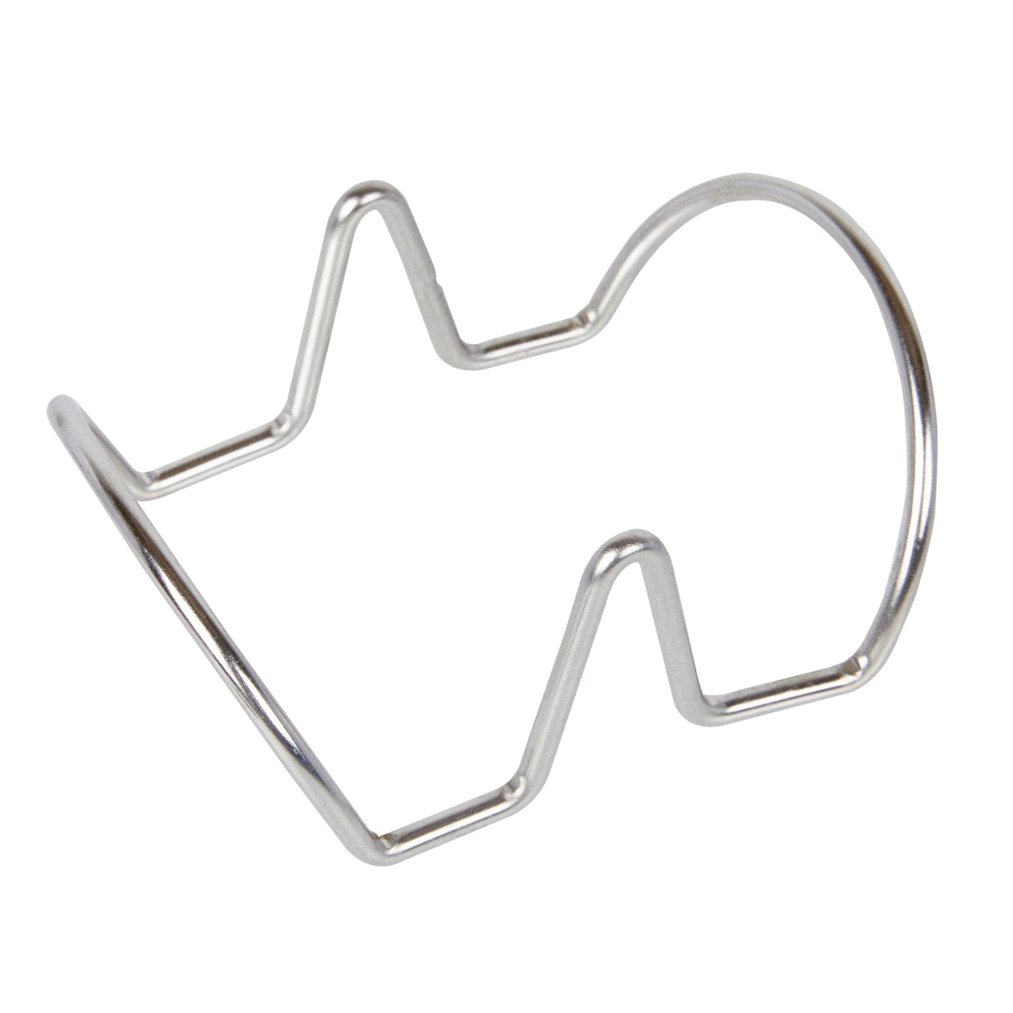 Met Lux Rectangle Silver Stainless Steel Duo Taco Rack Stand - 2 Tacos - 4 1/4" x 3 1/4" x 1 1/2" - 1 count box