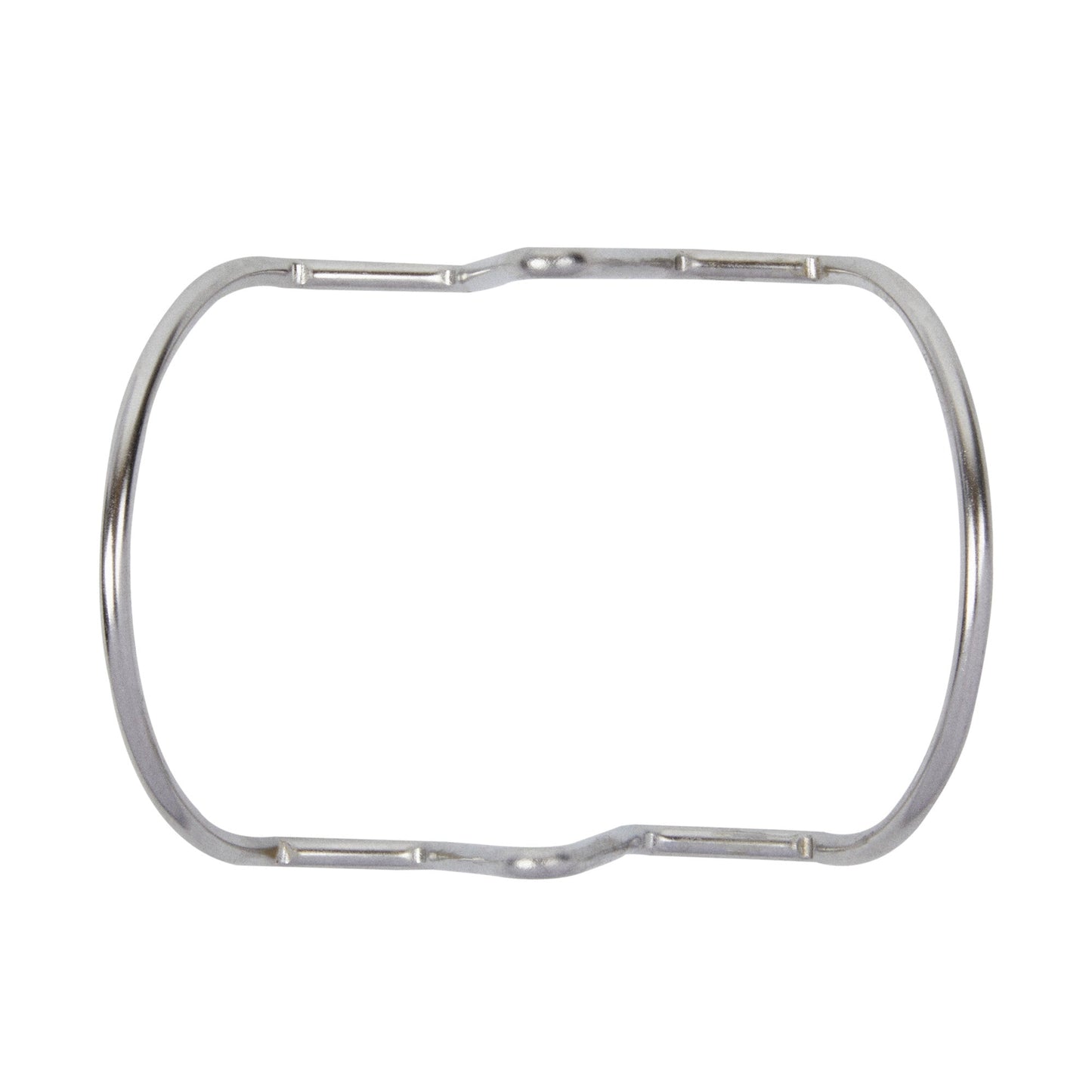 Met Lux Rectangle Silver Stainless Steel Duo Taco Rack Stand - 2 Tacos - 4 1/4" x 3 1/4" x 1 1/2" - 1 count box